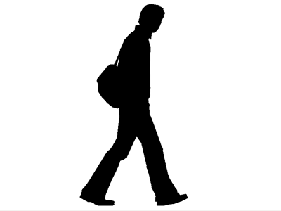 Man Walking Silhouette Clipart