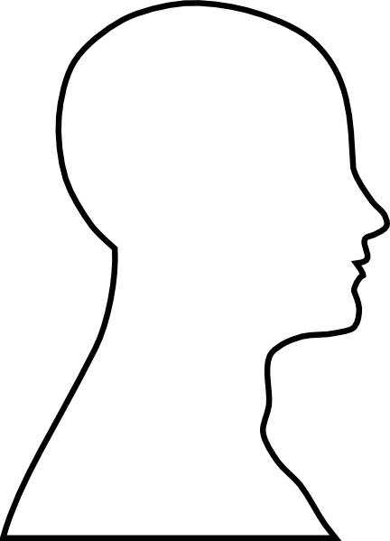 Side head profile clipart
