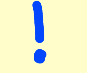 Sad exclamation point