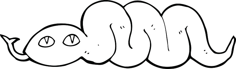 Snake Line Drawing Clip Art, Vector Images & Illustrations