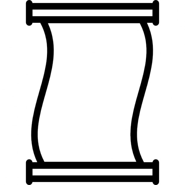Ancient paper scroll outline Icons | Free Download