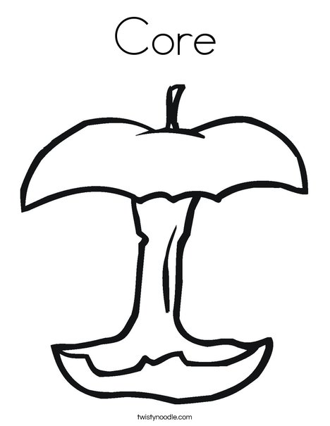 Core Coloring Page - Twisty Noodle