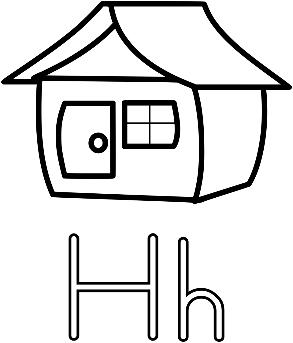 Letter H Clipart Black And White