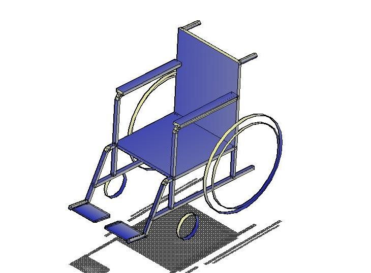 Wheelchair 3d max block - CADblocksfree -CAD blocks free