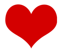 Plain red heart clipart