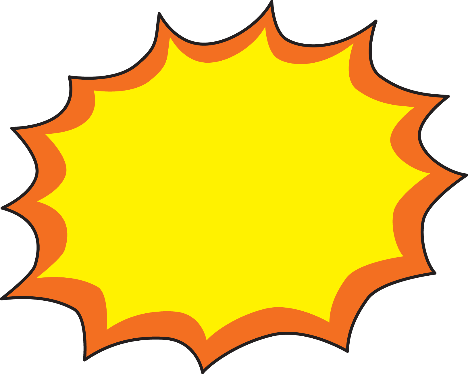Animated vector clipart explosion