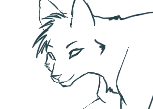 Cat Face Outline Clipart