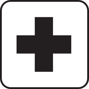 First Aid Map Sign clip art - vector clip art online, royalty free ...