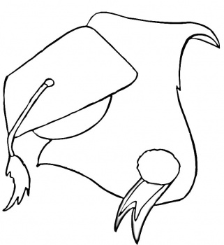 Graduation Cap and Diploma coloring page | Super Coloring