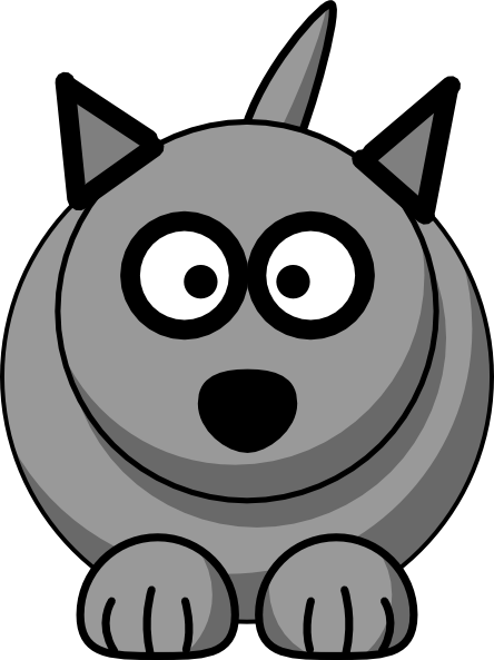Cartoon Wolf Clip Art - vector clip art online ...