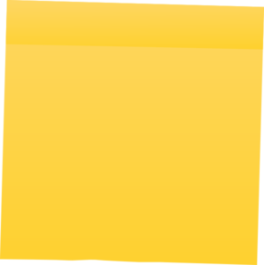 Yellow Post It Note clip art - vector clip art online, royalty ...