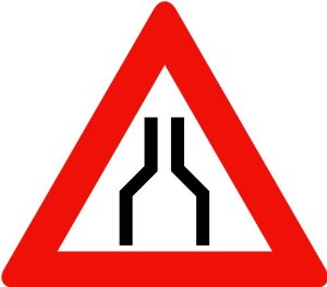 Amazon.com - Street & Traffic Sign Wall Decals - Road Narrows ...