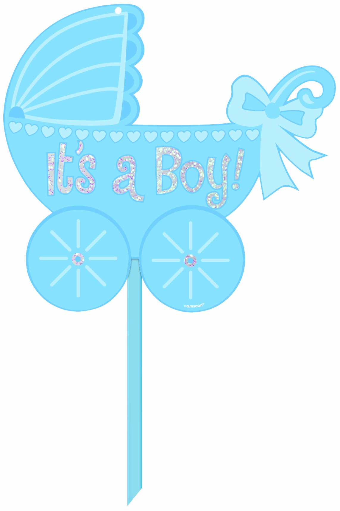 Boy Glitter Baby Shower 38cm Party Yard Sign