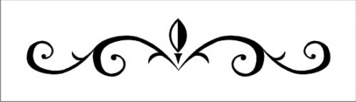 Stencil flourish design border trim 6.5 x 1.25 inches ...
