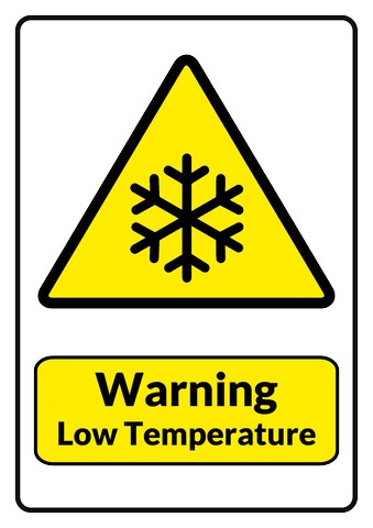 Low Temperature sign template, How to create Low Temperature sign ...