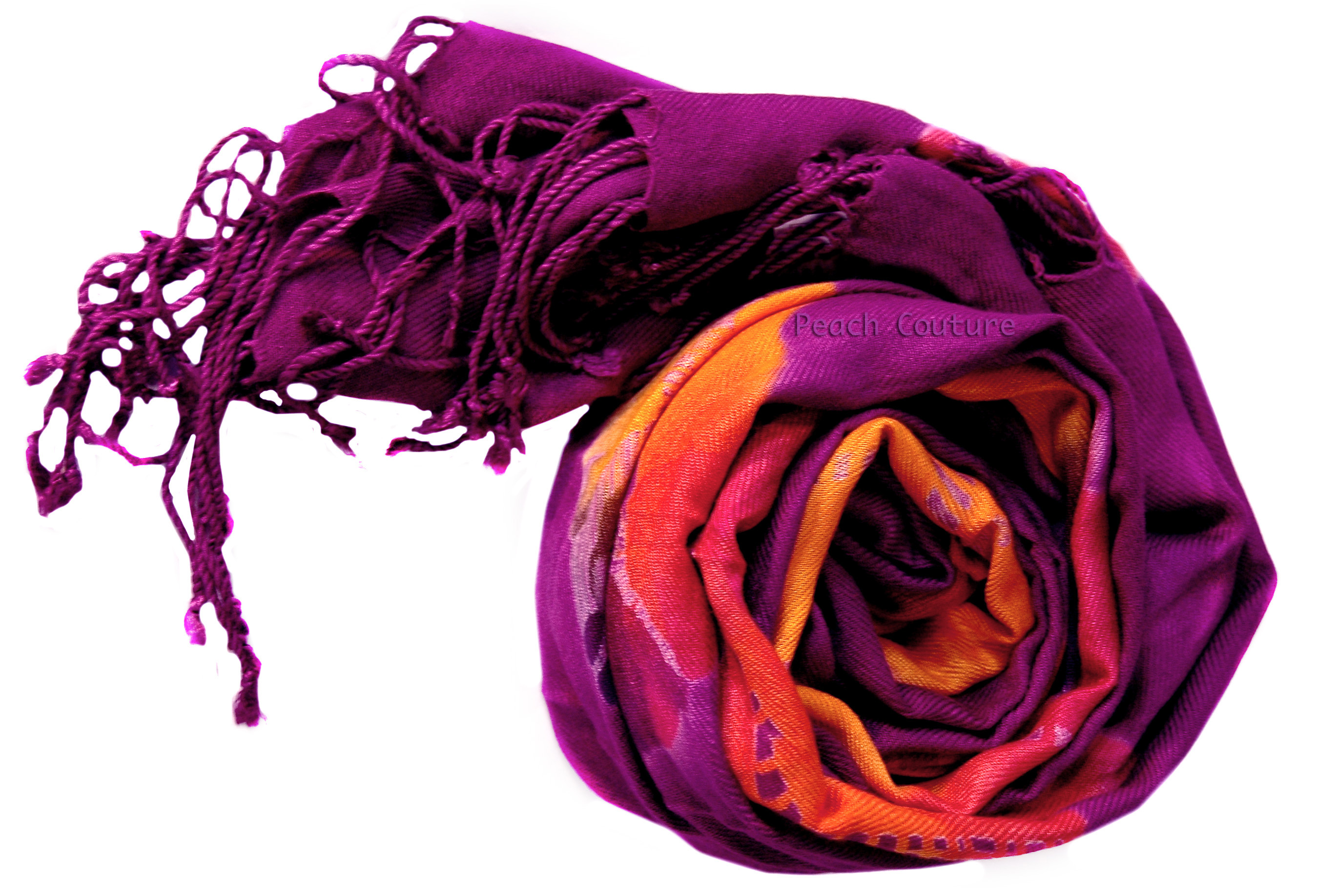 Peach Couture Fashion Scarves Tie Dye Shawls Scarves Pashminas