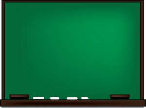 Chalkboard Clipart Image - Empty or blank chalkboard with erasers ...