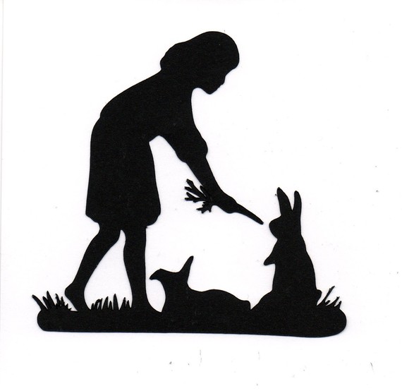 EASTER bunny with mom Child Silhouette die by simplymadescrapbooks