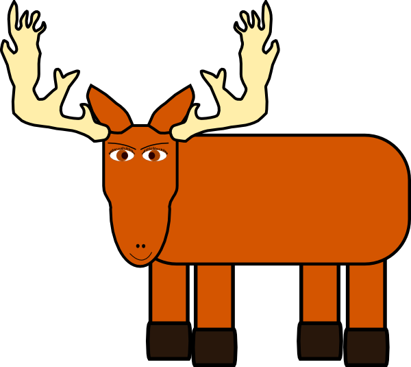 Cartoon Moose Clip Art - vector clip art online ...
