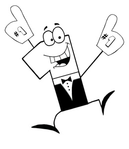 Number One Clipart Image - Black and white coloring page of a ...