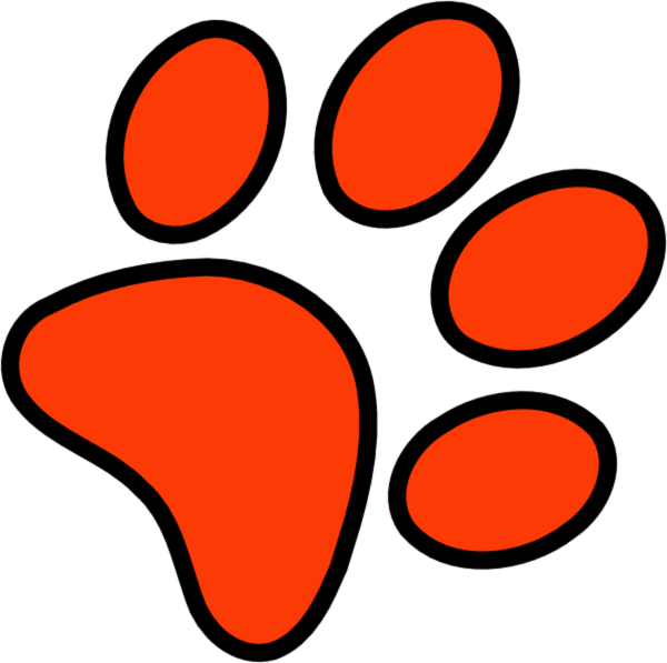 Red Paw Print Clip Art - ClipArt Best