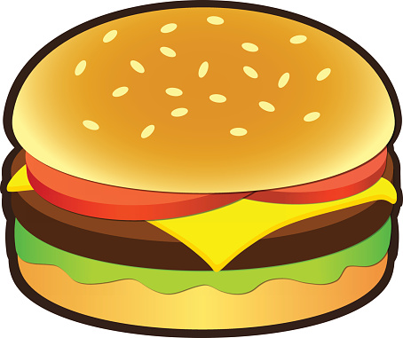 Cheeseburger Clip Art, Vector Images & Illustrations
