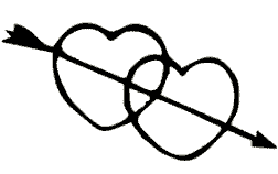 Heart double arrow clipart