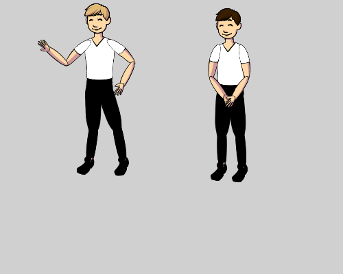 INTERACT: is standing behind