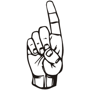 Finger pointing up clipart