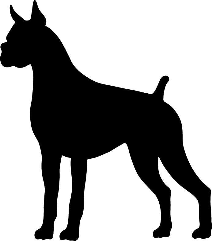 Boxer dog vinyl graphic clipart