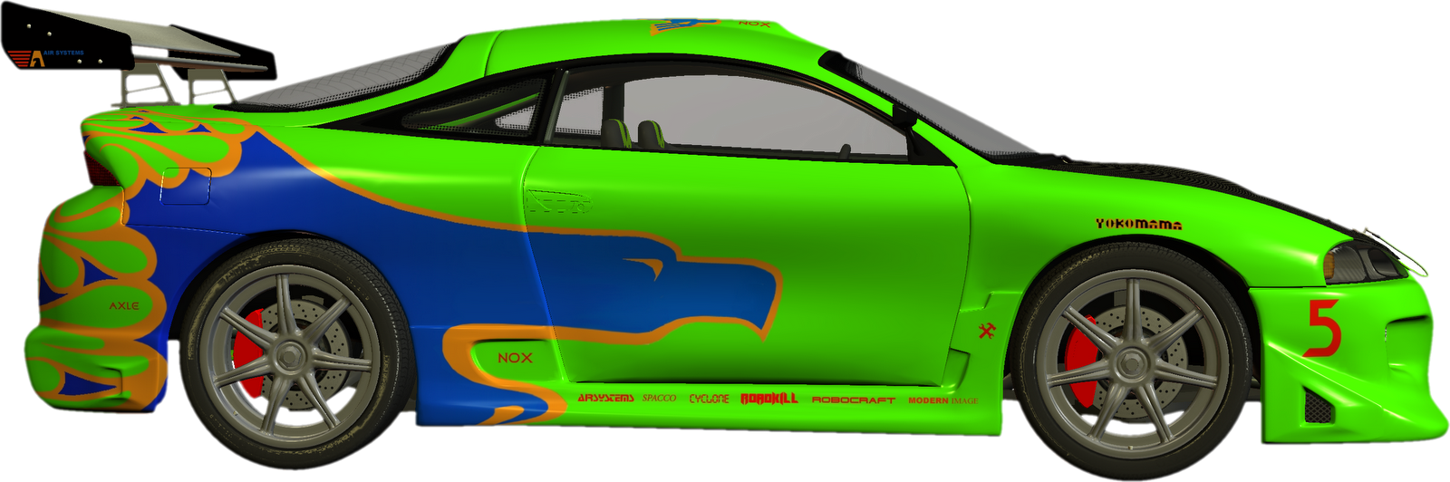 Race car side view clipart