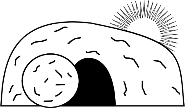 Cave clipart black and white - ClipartFox
