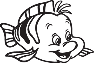Flounder the Fish decal :: Cartoon Characters :: CARTOONS ...
