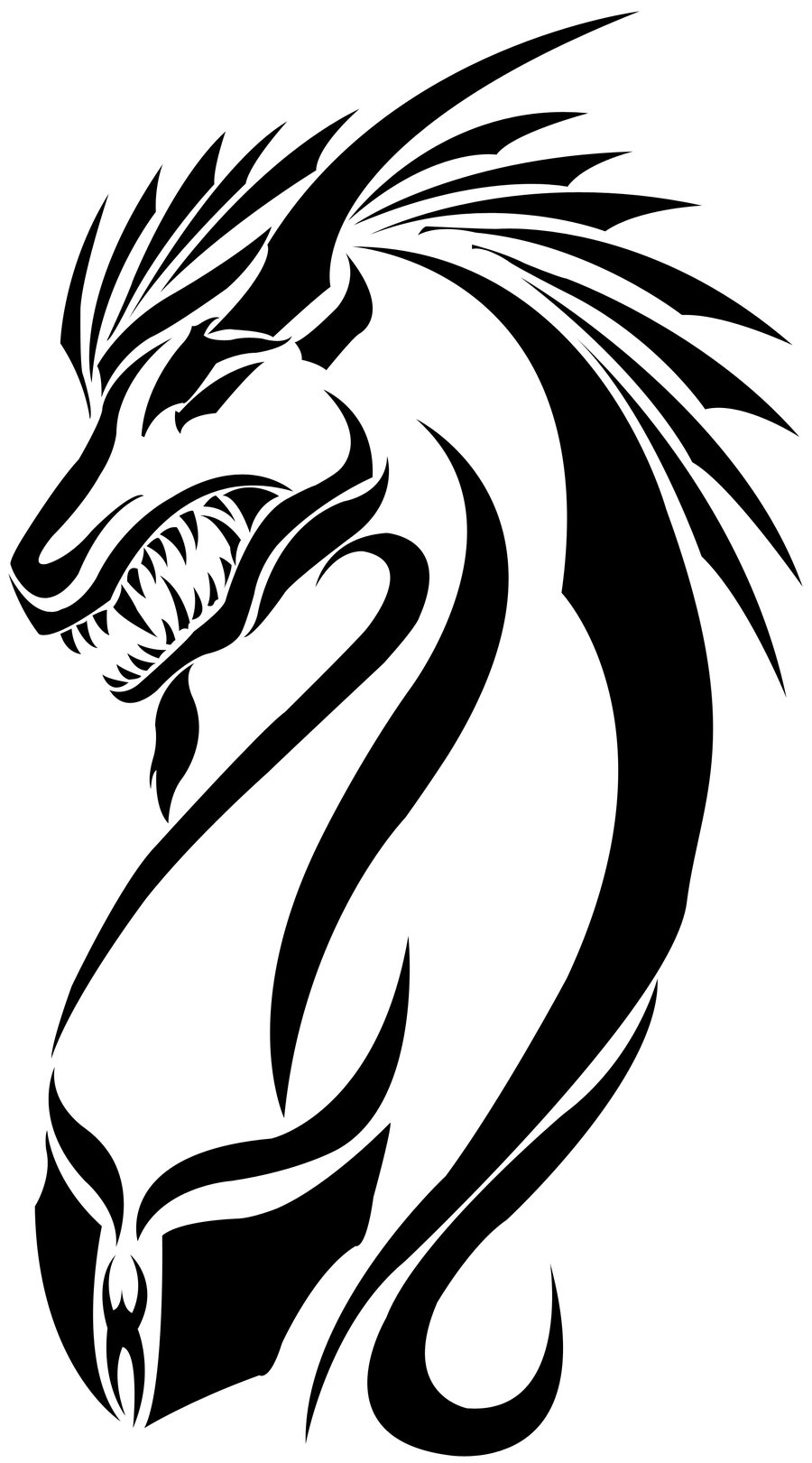 DeviantArt: More Like Tribal Dragon by pixelworlds