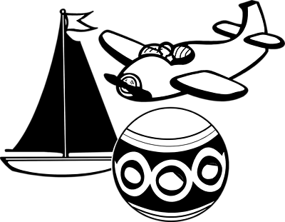 Clip Art Black And White Toy