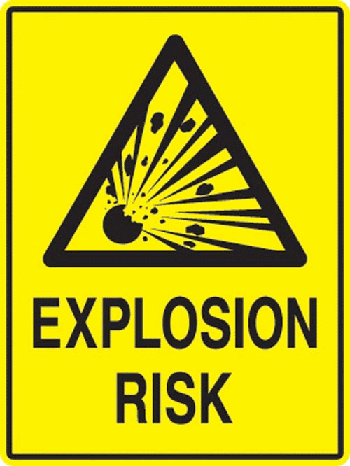 WS504 - EXPLOSION RISK WARNING SIGNS - Warning Signs
