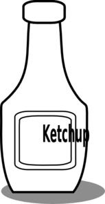 Ketchup Black And White clip art - vector clip art online, royalty ...