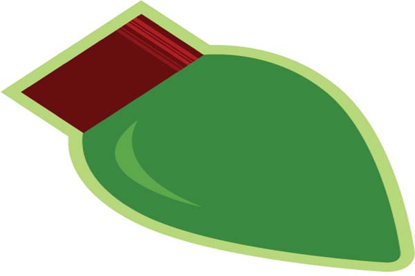 Christmas Lights Clipart Green Light
