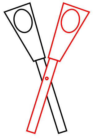 Drawing cartoon scissors