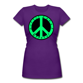 Green Peace Logo- Tshirt-Female | Hippie Bones Apparel