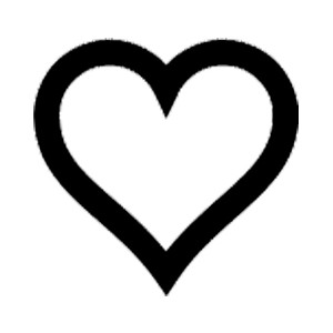 Heart Outline x2 - Inkwear
