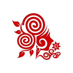 Flower Clipart - White Swirl Flower Girl with Black Background ...