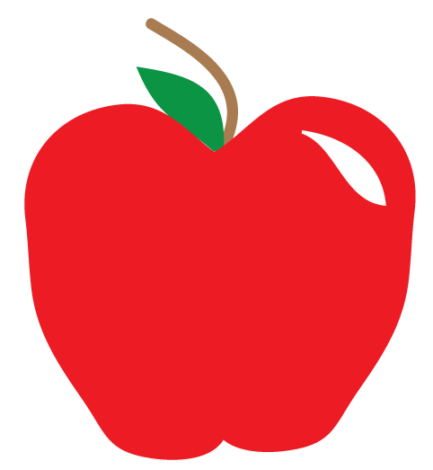 Red Apple Green and Yellow Border Clip Art – Clipart Free Download