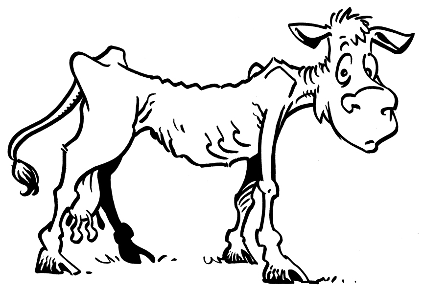 dead cow clipart