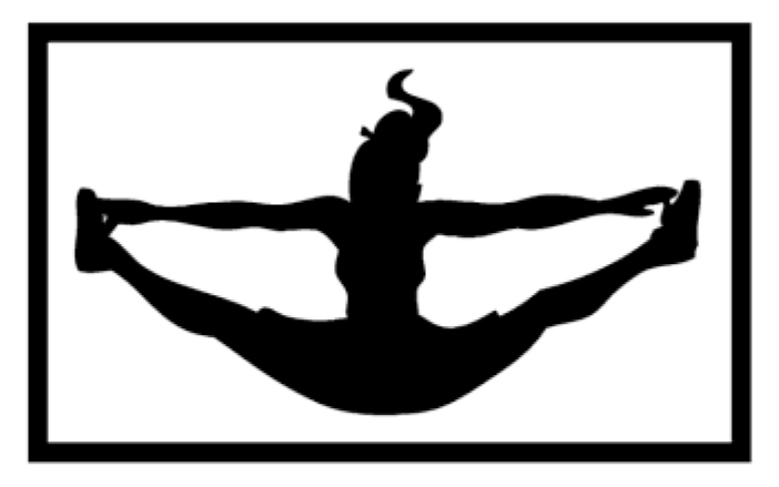 Cheerleader No Pom Pom Silhouette Clipart
