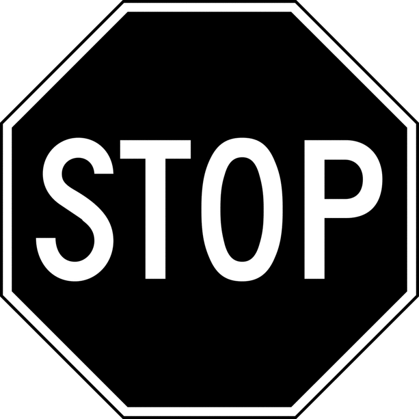 Stop Sign Black And White - Clipartion.com
