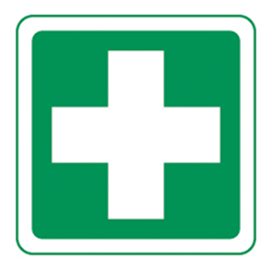 First Aid Sign Symbol Green at $7.87 in Safety Equipment