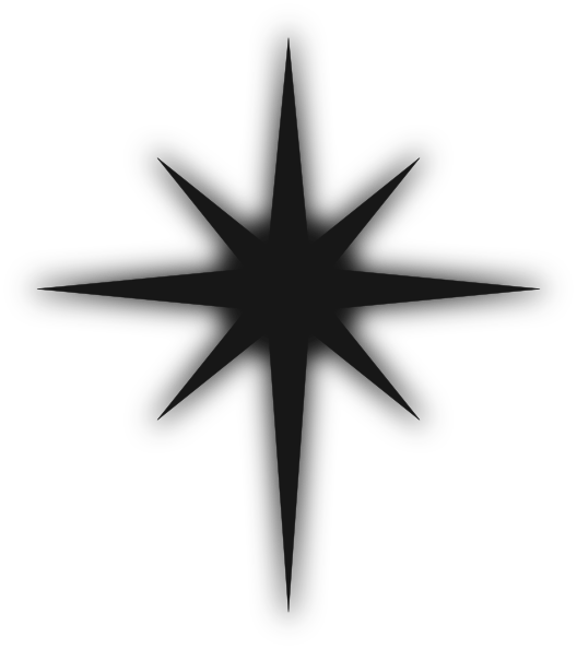 North Star Solid Black Clip Art - vector clip art ...