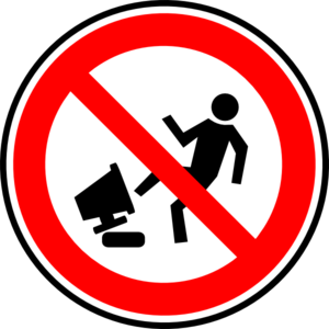 Do Not Damage Your Computer Clip Art - vector clip ...