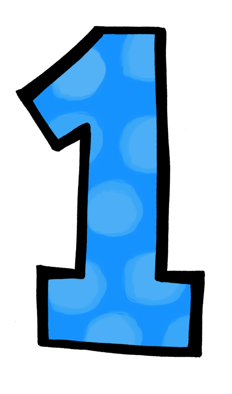 Polka Dot Number 3 Clipart